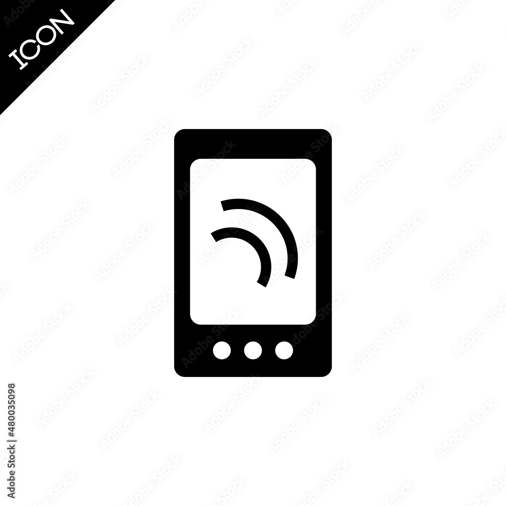 Flat smartphone icon in black color. Communication symbol. Vector illustration. Flat smartphone icon in black color. Communication symbol. Vector illustration.