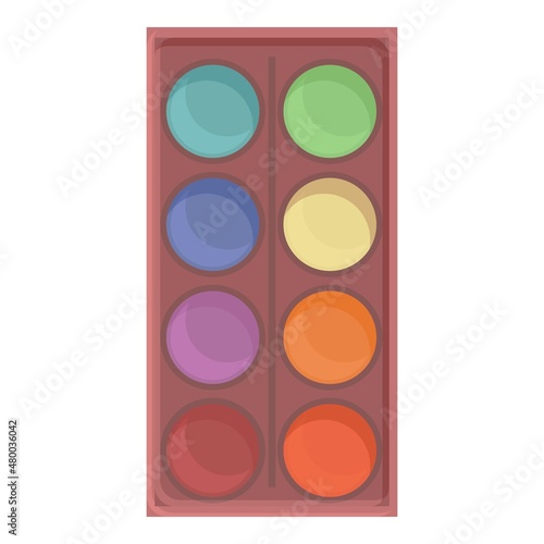 Watercolors icon cartoon vector. Paint pallette. Art color