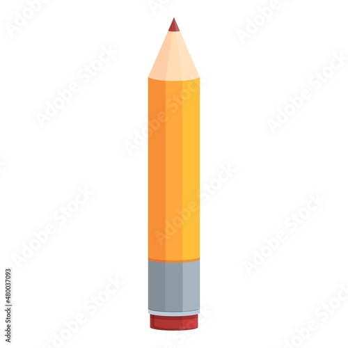 School pencil icon cartoon vector. Kid pen. Creative drawing