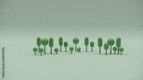 abstract tree background, 3d illustration