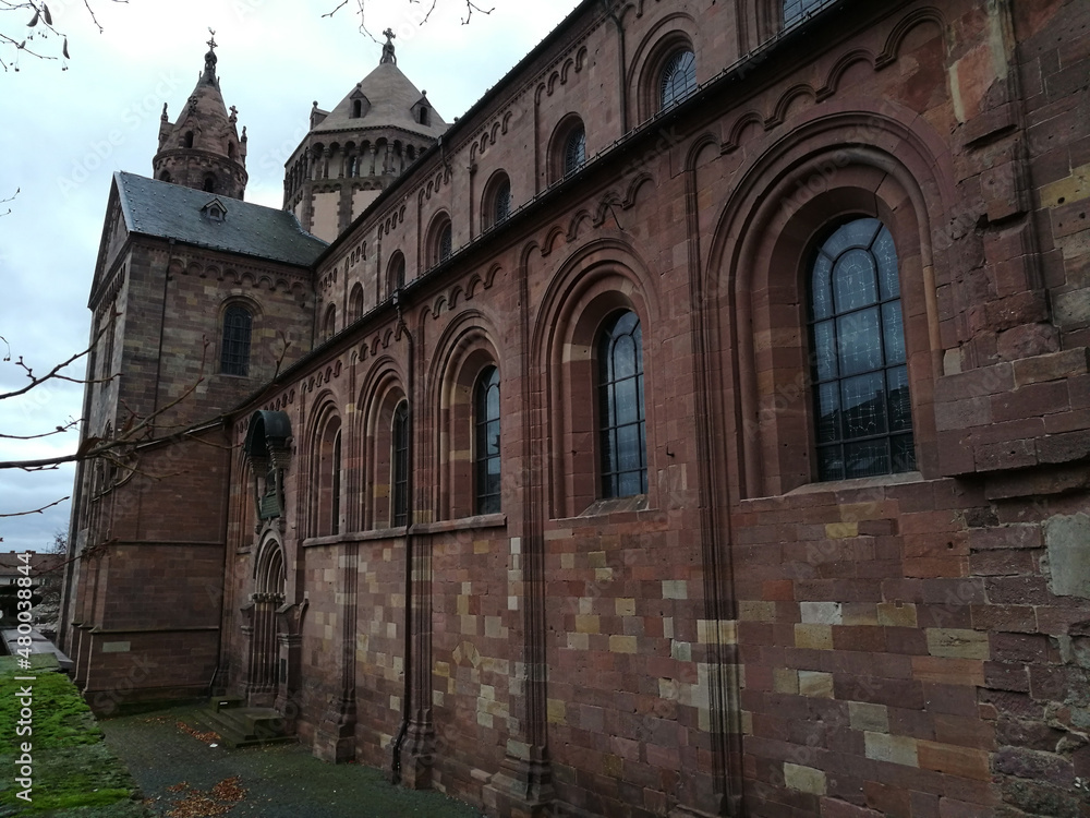 St. Peter's Cathedral (South facade) in Worms, Germany