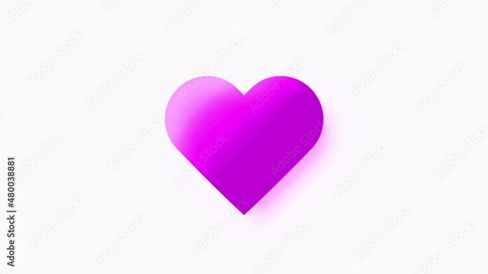 Animation Pink heart, isolated on white background, pulsating or beating. Valentine day concept.
Animation Pink heart, isolated on white background, pulsating or beating. Valentine day concept.