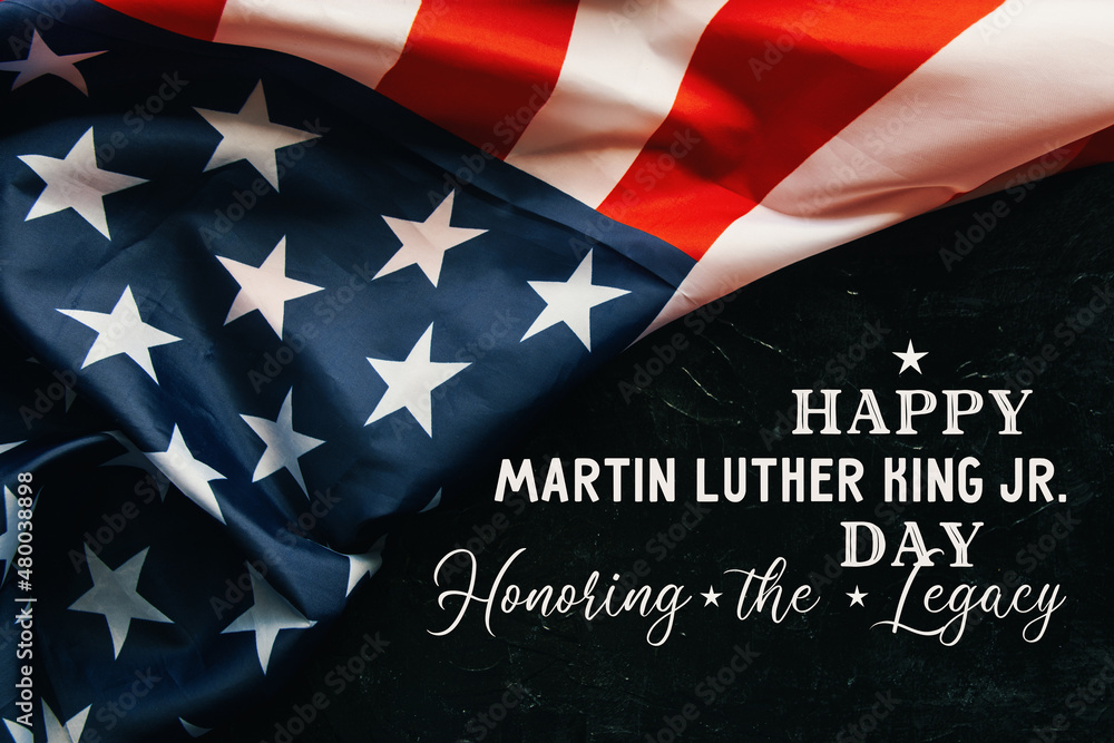 national federal holiday in USA MLK background	
 - obrazy, fototapety, plakaty 