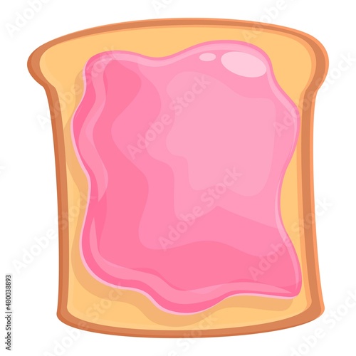 Jelly bread icon cartoon vector. Candy bear. Sweet fruit