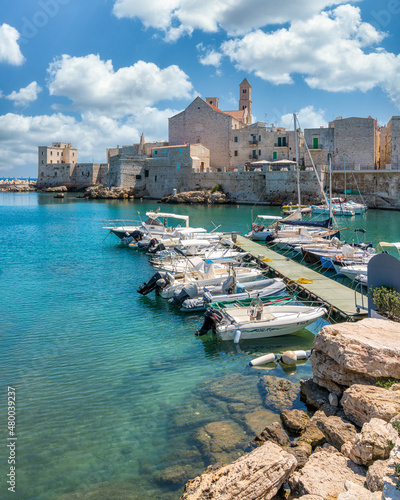 The beautiful waterfront of Giovinazzo, town in the province of Bari, Puglia (Apulia), southern Italy.