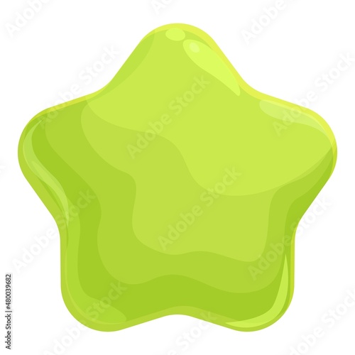 Star jelly icon cartoon vector. Fruit sweet. Gelatin gum