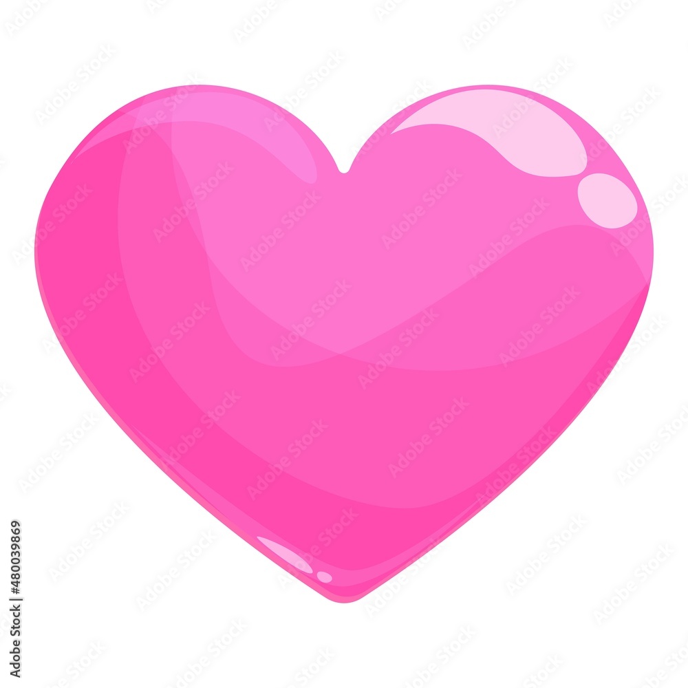 Heart jelly icon cartoon vector. Sweet candy. Gelatin gum Heart jelly icon cartoon vector. Sweet candy. Gelatin gum