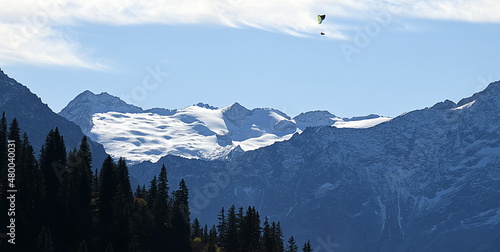 snow covered mountains