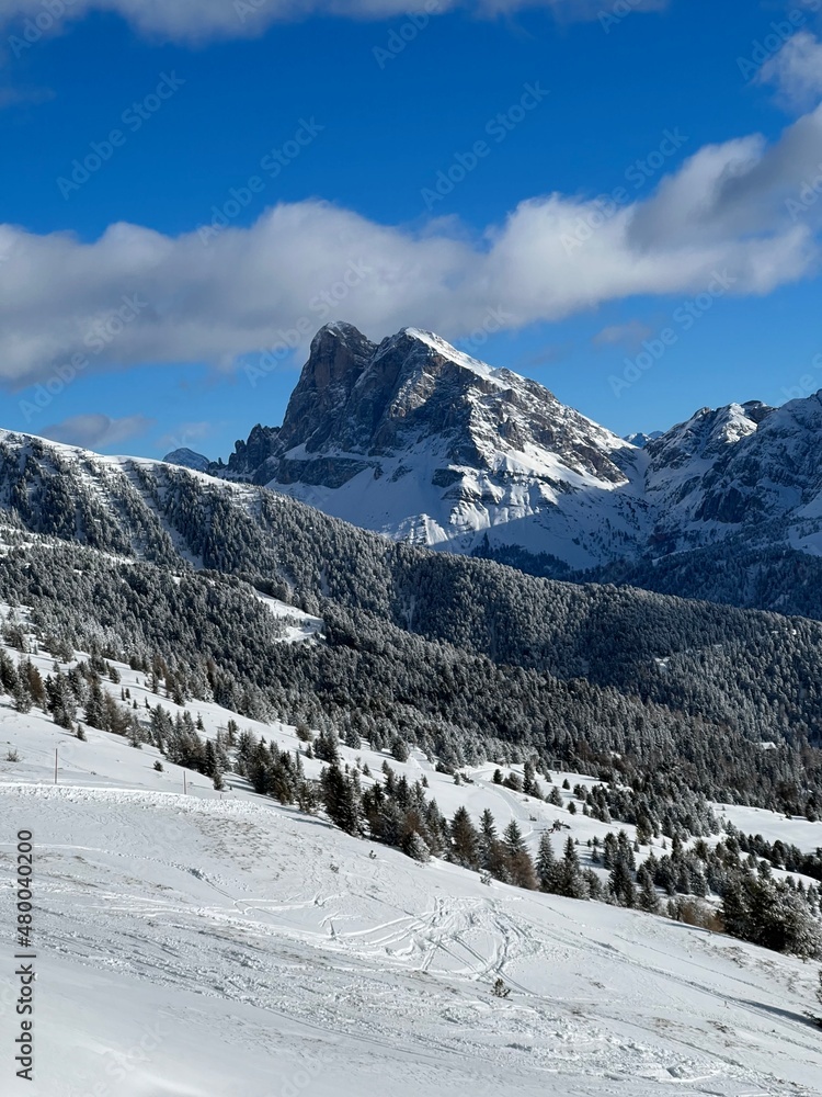 Winterliche Landschaft in Südtiroler Bergen
