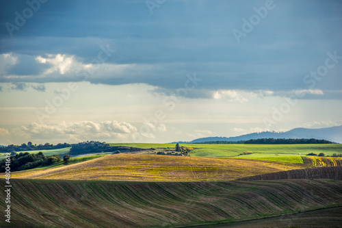 landscape with fields and sky  autumn  Turiec  Slovakia  Europe