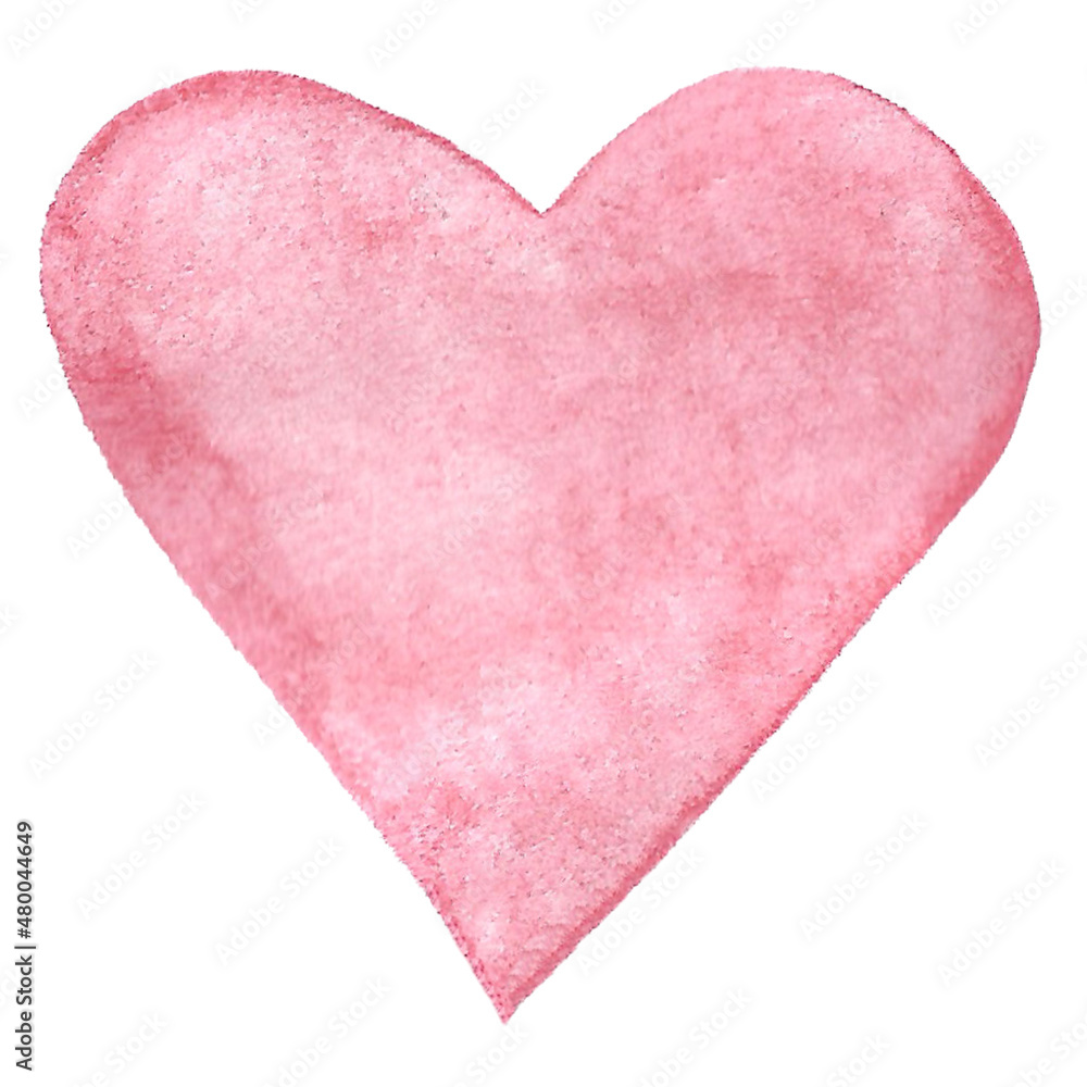 Watercolor red heart for celebrites.