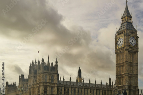 England - London with the iconical Parlament and the Big Ben photo