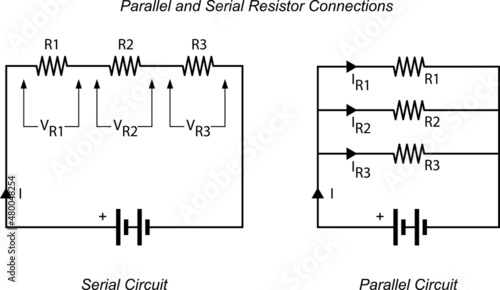 Electronic, Parallel and Serial Resistor Connections