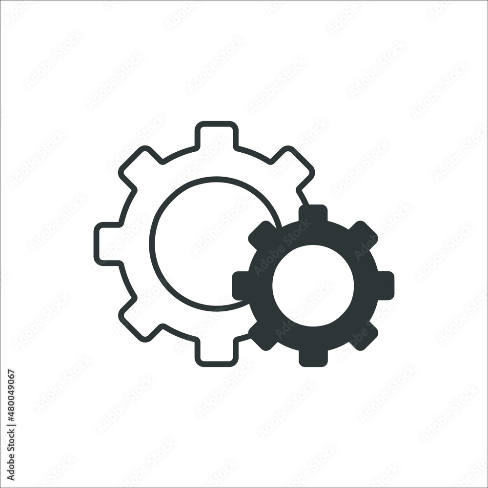 settings icon isolated vector illustration. EPS 10 Vector settings icon isolated vector illustration. EPS 10 Vector