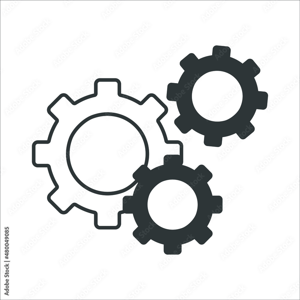 settings icon isolated vector illustration. EPS 10 Vector settings icon isolated vector illustration. EPS 10 Vector