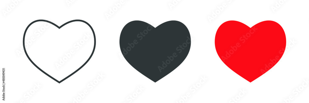 collection of vector hearts on white background collection of vector hearts on white background