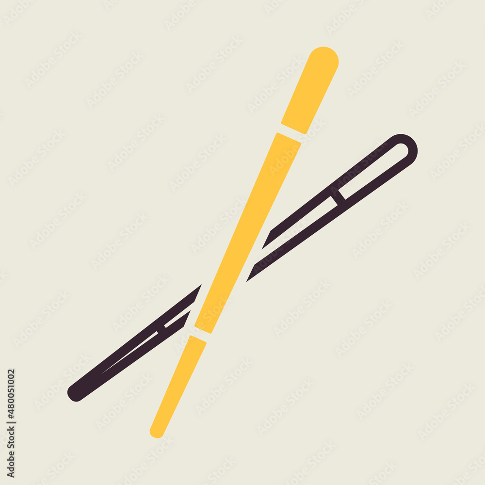 Chinese chopsticks, chop sticks vector icon Chinese chopsticks, chop sticks vector icon