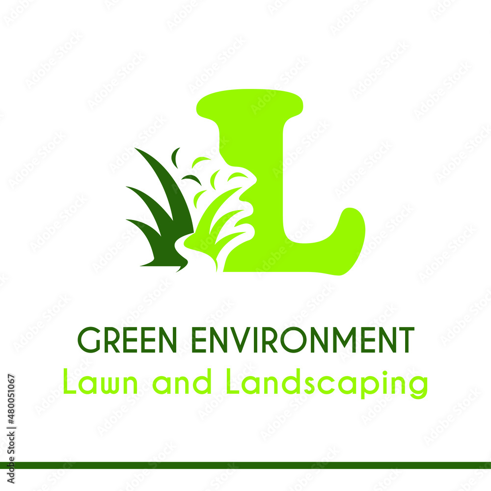 Initial L Letter with Green Grass for Lawn Landscaping Environment Garden Vegetation Home Care Management Service Business Logo Vector Idea Initial L Letter with Green Grass for Lawn Landscaping Environment Garden Vegetation Home Care Management Service Business Logo Vector Idea