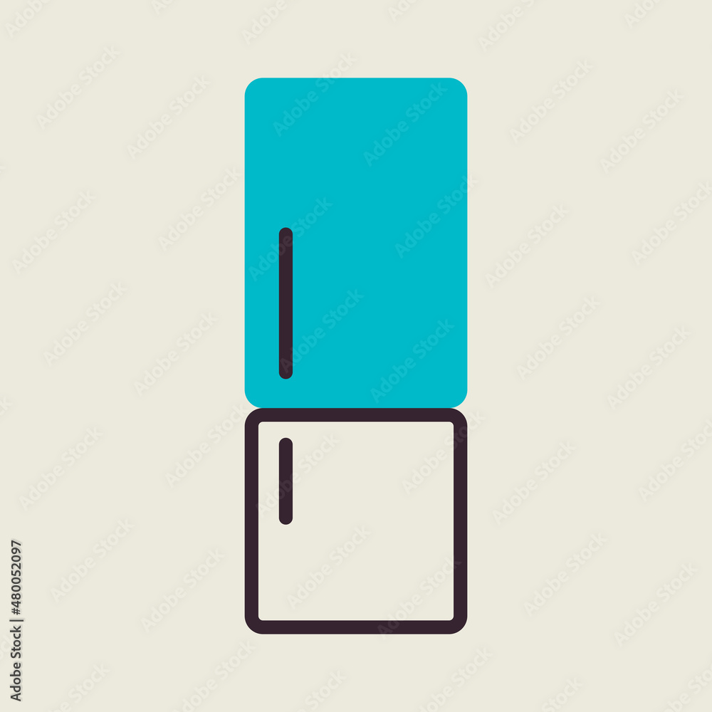 Refrigerator vector icon. Kitchen appliance Refrigerator vector icon. Kitchen appliance