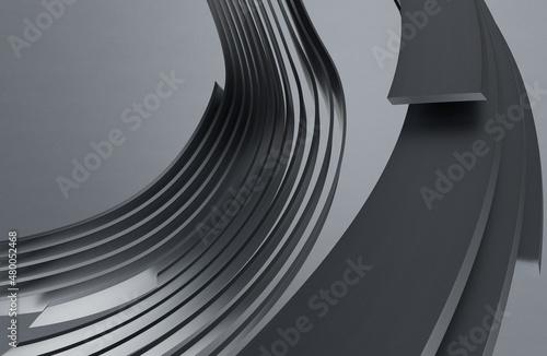grey Abstract Panoramic Bac...