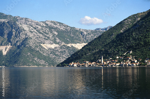 Fototapeta Naklejka Na Ścianę i Meble -  Boka Kotor bay (Boka Kotorska), Montenegro, Europe. UNESCO World Heritage Site
