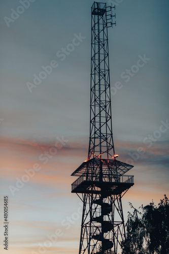 tower at sunset