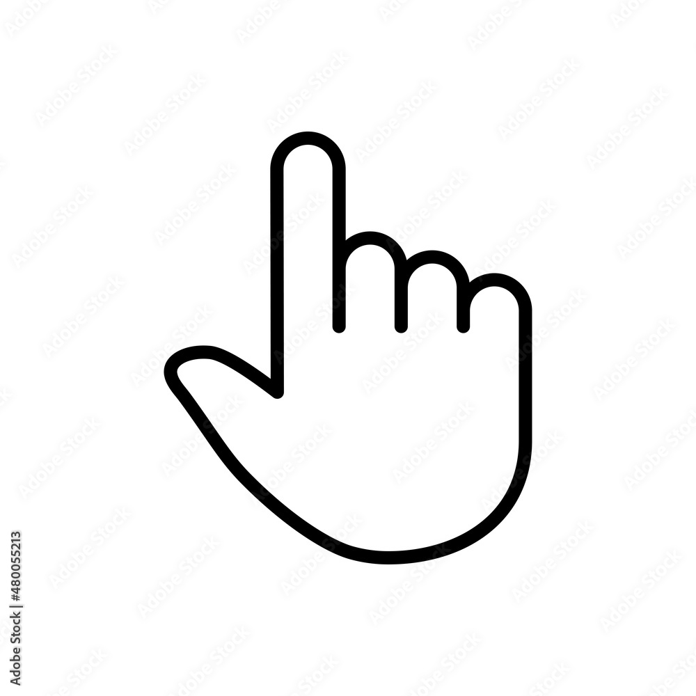 Hand click cursor icon vector illustration Hand click cursor icon vector illustration