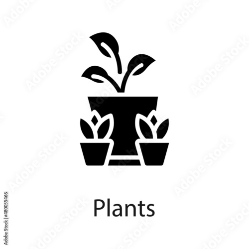 Plants vector Solid icon for web isolated on white background EPS 10 file