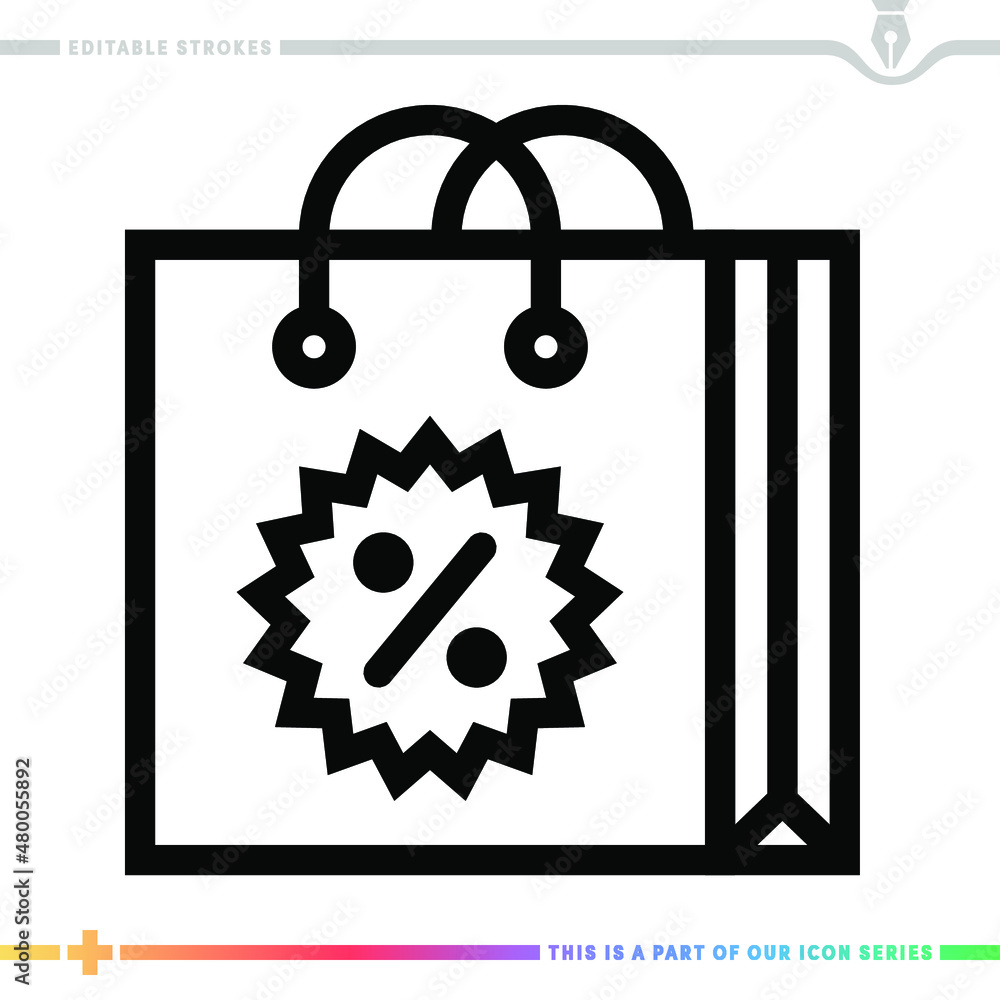 Line icon for discount season illustrations with editable strokes. This vector graphic has customizable stroke width. Line icon for discount season illustrations with editable strokes. This vector graphic has customizable stroke width.