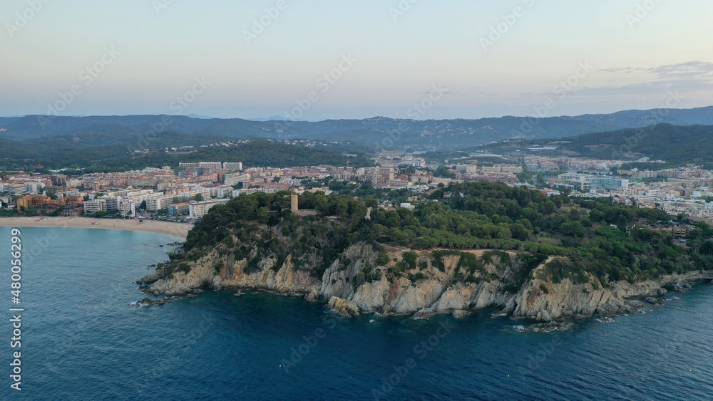 survol de Lloret de mar et de la costa brava en Espagne, catalogne survol de Lloret de mar et de la costa brava en Espagne, catalogne