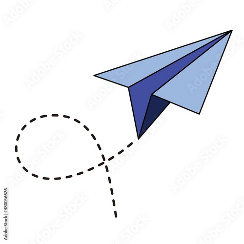 plane papper craft origami vector design