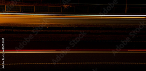 lights of cars with night. long exposure © Remigiusz