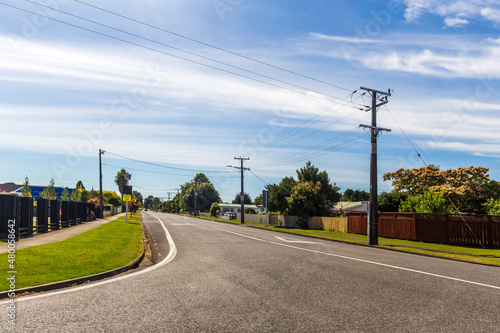 View of Beechey Street in Pirongia, New Zealand photo