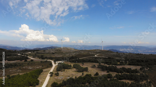 The Carreço - Outeiro wind farm is located 2-4 km west of Outeiro, Viana do Castelo district, Portugal. It is composed of nine wind turbines, with a total instal. photo