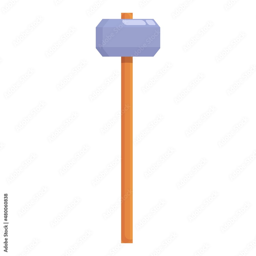 Sledgehammer icon cartoon vector. Work construction. Top work Sledgehammer icon cartoon vector. Work construction. Top work