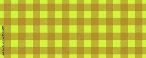 Banner, plaid pattern. Lime on Brown color. Tablecloth pattern. Texture. Seamless classic pattern background.