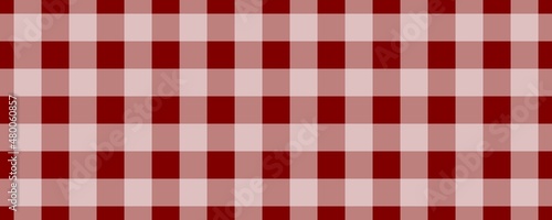 Banner, plaid pattern. Maroon on White color. Tablecloth pattern. Texture. Seamless classic pattern background.