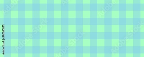 Banner, plaid pattern. Mint on Sky blue color. Tablecloth pattern. Texture. Seamless classic pattern background.