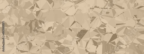 Banner abstract macro crystal geometric background texture Tan color. Random pattern background. Texture Tan color pattern background.