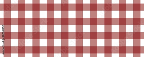 Banner, plaid pattern. White on Maroon color. Tablecloth pattern. Texture. Seamless classic pattern background.