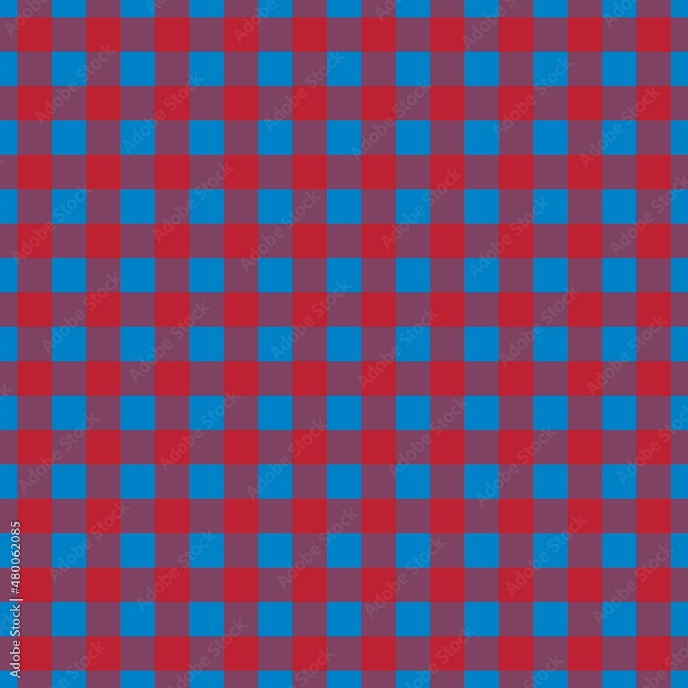 Plaid pattern. Blue on Red color. Tablecloth pattern. Texture. Seamless classic pattern background. Plaid pattern. Blue on Red color. Tablecloth pattern. Texture. Seamless classic pattern background.