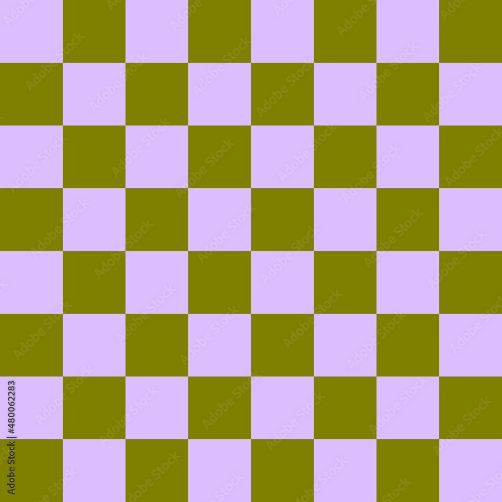 Checkerboard 8 by 8. Olive and Lavender colors of checkerboard. Chessboard, checkerboard texture. Squares pattern. Background. Checkerboard 8 by 8. Olive and Lavender colors of checkerboard. Chessboard, checkerboard texture. Squares pattern. Background.