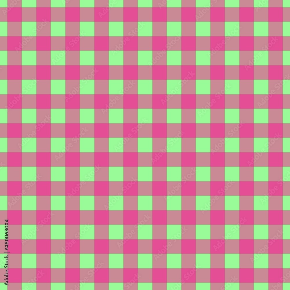 Plaid pattern. Pale Green on Deep pink color. Tablecloth pattern. Texture. Seamless classic pattern background. Plaid pattern. Pale Green on Deep pink color. Tablecloth pattern. Texture. Seamless classic pattern background.
