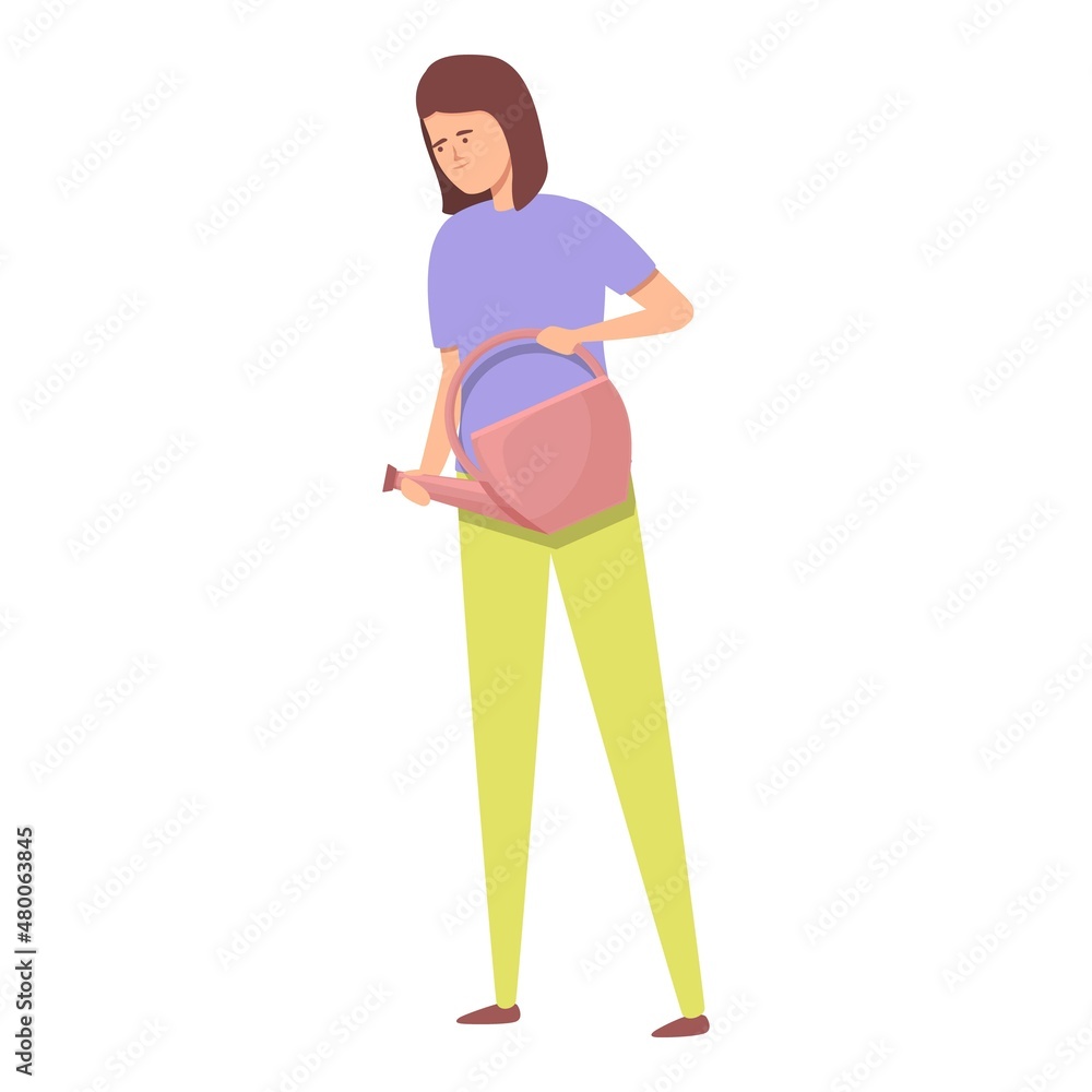 Household watering can icon cartoon vector. Cleaning professional. Person cleaner Household watering can icon cartoon vector. Cleaning professional. Person cleaner