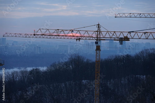 Fototapeta Naklejka Na Ścianę i Meble -  construction site with cranes