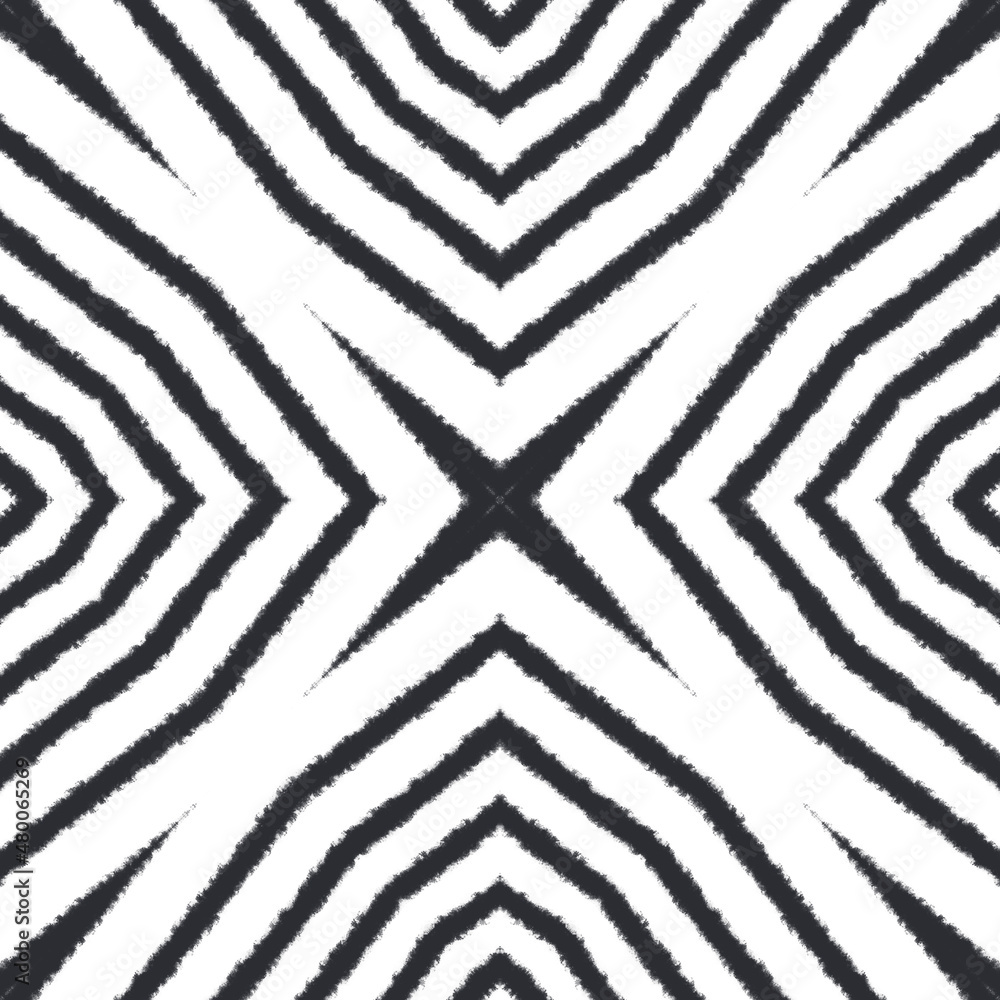 Mosaic seamless pattern. Black symmetrical Mosaic seamless pattern. Black symmetrical