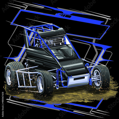 dirt race isolated on white background for poster, t-shirt print, business element, social media content, blog, sticker, vlog, and card. vector illustration.