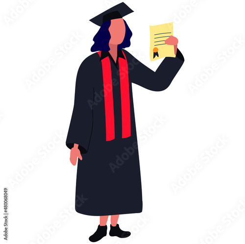 Mujer recibiendo su titulo profesional, superación personal y autoestima