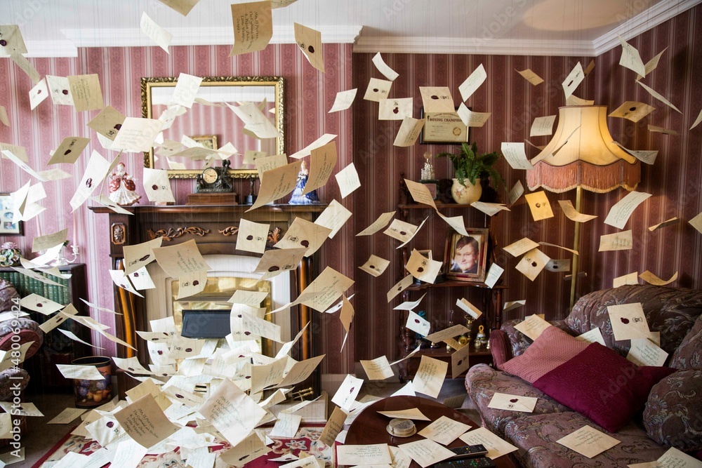 Naklejka premium London, England – July 21, 2016: The movie’s set of the living room at 4 privet at The Making of Harry Potter at Warner Bros. Studio Tour London.