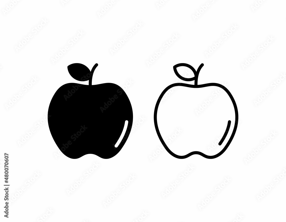 apple fruit icon vector apple fruit icon vector